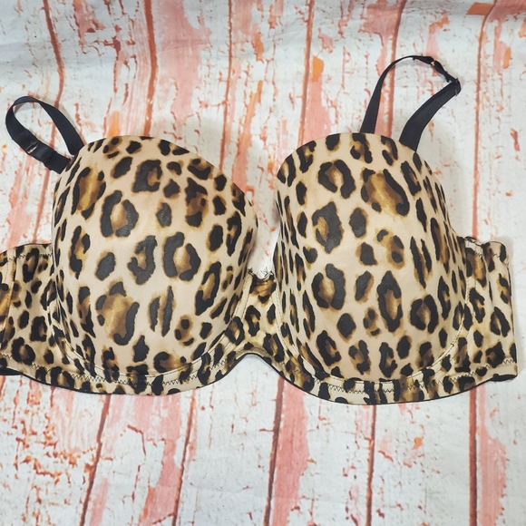Leopard Print Bra Size 44D Pink K - Picture 4 of 4